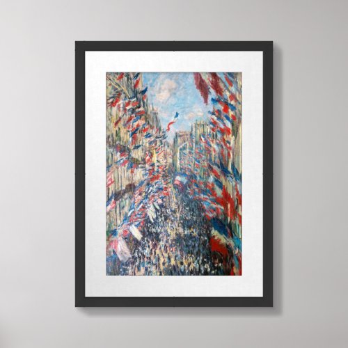 Claude Monet _ La Rue Montorgueil _ Paris Framed Art
