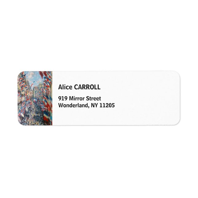 Claude Monet - La Rue Montorgueil - Paris Label (Front)