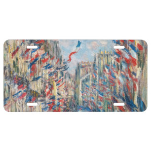 Claude Monet - La Rue Montorgueil - Paris License Plate