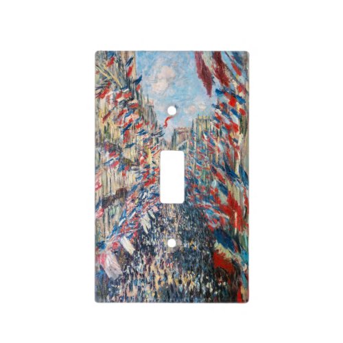 Claude Monet _ La Rue Montorgueil _ Paris Light Switch Cover