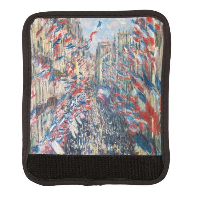 Claude Monet - La Rue Montorgueil - Paris Luggage Handle Wrap (Front)