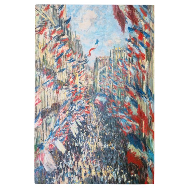 Claude Monet - La Rue Montorgueil - Paris Metal Print (Front)