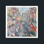Claude Monet - La Rue Montorgueil - Paris Napkins<br><div class="desc">La Rue Montorgueil a Paris fete du 30 juin 1878. By Claude Monet in 1878.</div>
