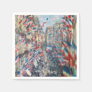Claude Monet - La Rue Montorgueil - Paris Napkins