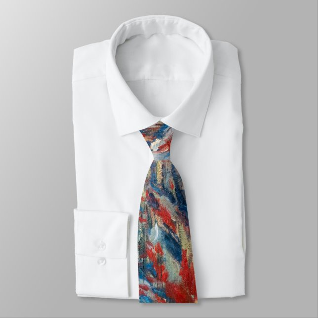 Claude Monet - La Rue Montorgueil - Paris Neck Tie (Tied)