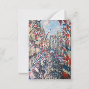 Claude Monet - La Rue Montorgueil - Paris Note Card