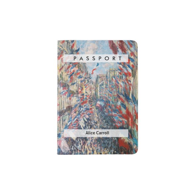Claude Monet - La Rue Montorgueil - Paris Passport Holder (Front)