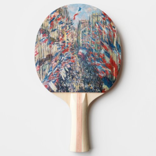 Claude Monet _ La Rue Montorgueil _ Paris Ping Pong Paddle