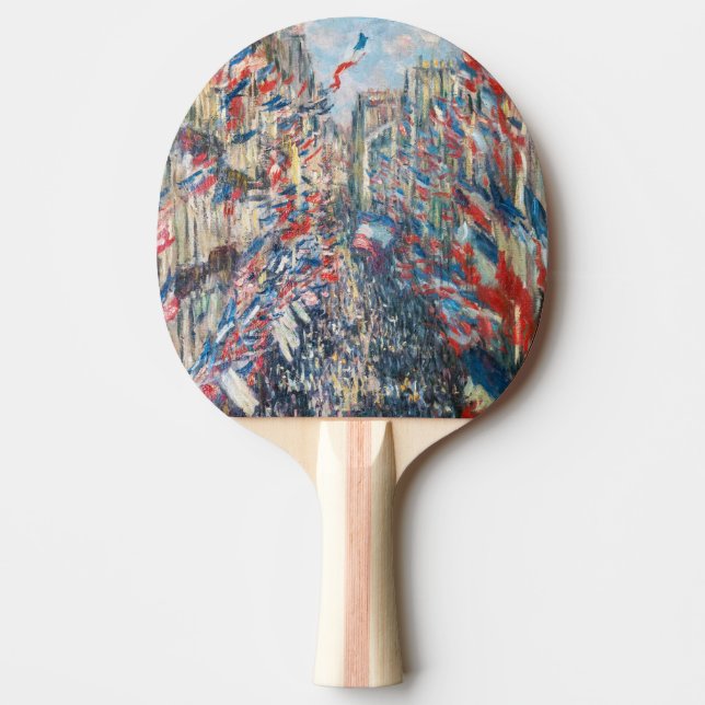 Claude Monet - La Rue Montorgueil - Paris Ping Pong Paddle (Front)