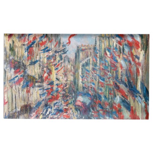 Claude Monet _ La Rue Montorgueil _ Paris Place Card Holder