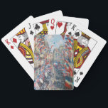 Claude Monet - La Rue Montorgueil - Paris Poker Cards<br><div class="desc">La Rue Montorgueil a Paris fete du 30 juin 1878. By Claude Monet in 1878.</div>
