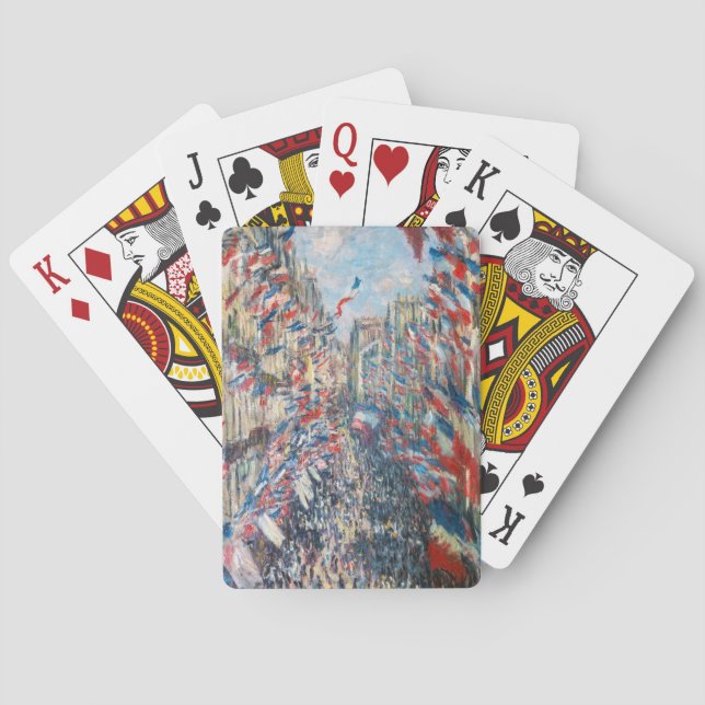 Claude Monet - La Rue Montorgueil - Paris Poker Cards (Back)