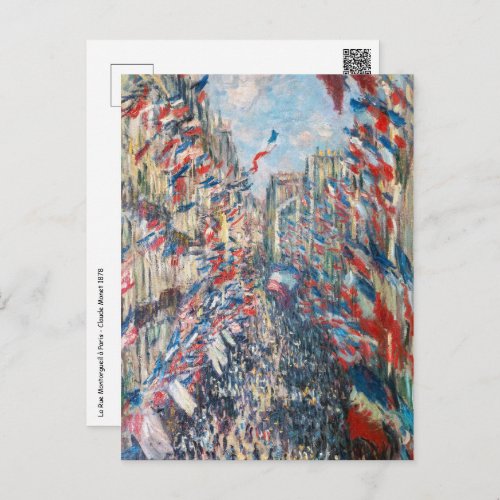 Claude Monet _ La Rue Montorgueil _ Paris Postcard