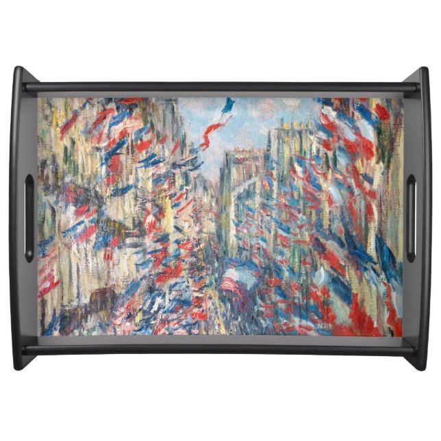 Claude Monet - La Rue Montorgueil - Paris Serving Tray (Front)