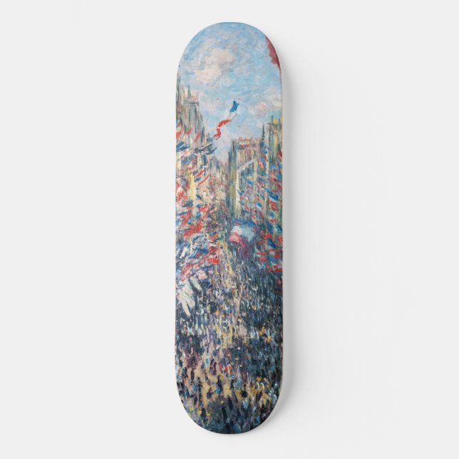 Claude Monet - La Rue Montorgueil - Paris Skateboard (Front)