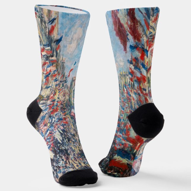 Claude Monet - La Rue Montorgueil - Paris Socks (Angled)