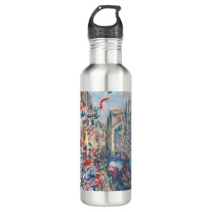 Claude Monet - La Rue Montorgueil - Paris Stainless Steel Water Bottle
