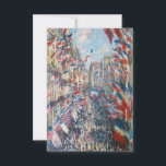 Claude Monet - La Rue Montorgueil - Paris Thank You Card<br><div class="desc">La Rue Montorgueil a Paris fete du 30 juin 1878. By Claude Monet in 1878.</div>