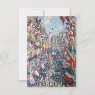 Claude Monet - La Rue Montorgueil - Paris Thank You Card