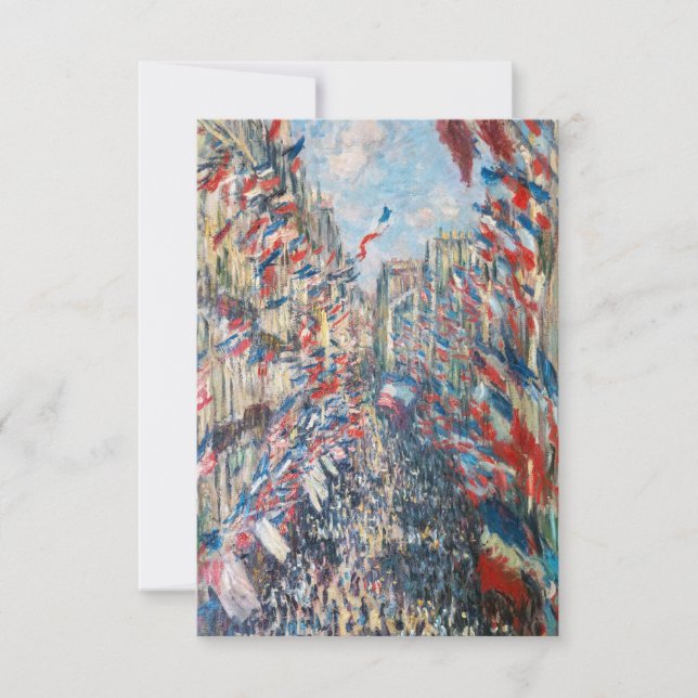 Claude Monet - La Rue Montorgueil - Paris Thank You Card (Front)