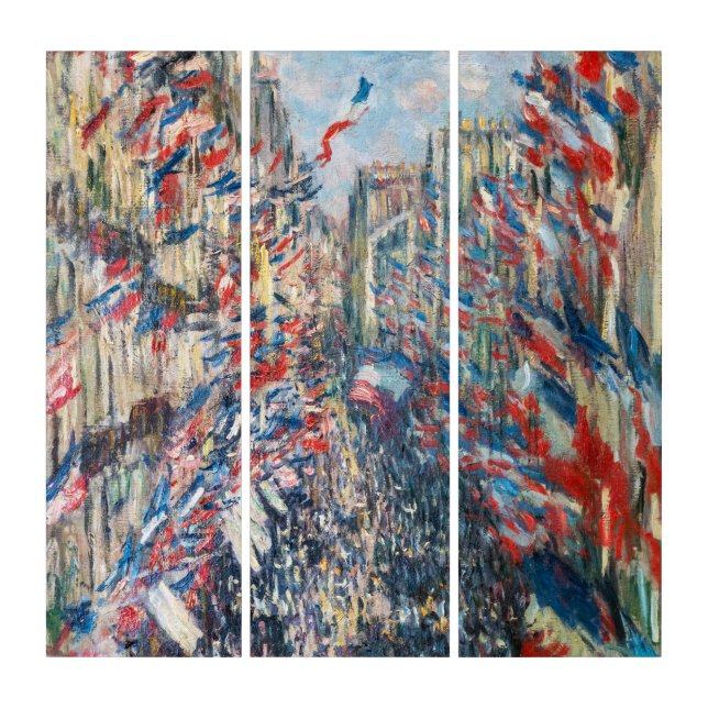 Claude Monet - La Rue Montorgueil - Paris Triptych (Front)