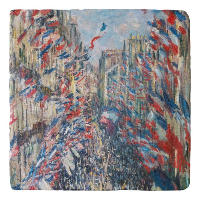 Claude Monet - La Rue Montorgueil - Paris Trivet (Front)