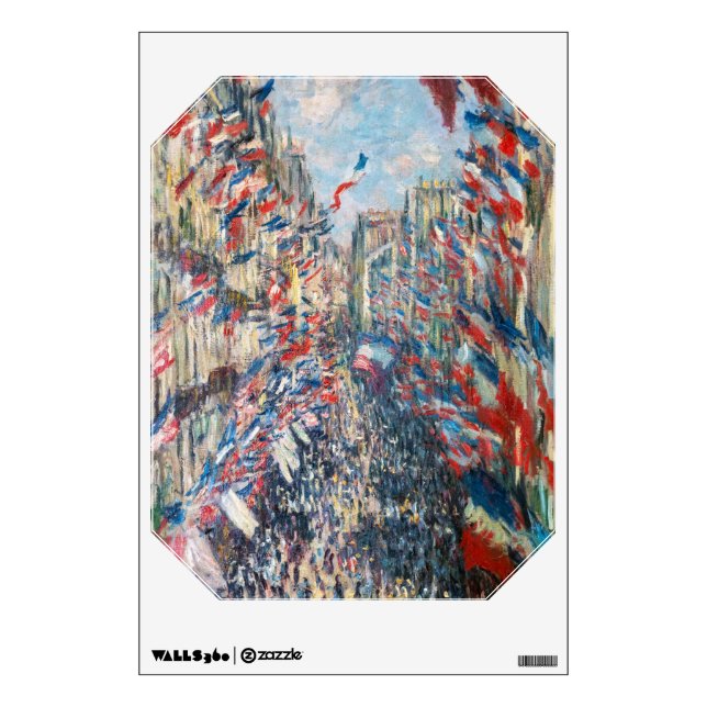 Claude Monet - La Rue Montorgueil - Paris Wall Decal (Front)