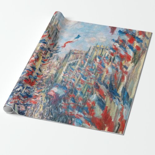 Claude Monet _ La Rue Montorgueil _ Paris Wrapping Paper