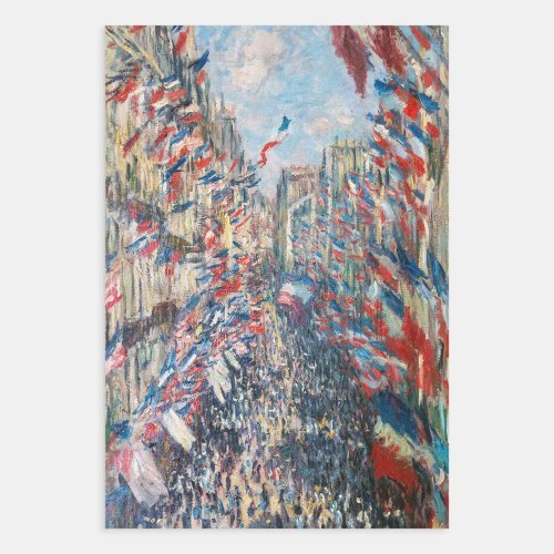 Claude Monet _ La Rue Montorgueil _ Paris Wrapping Paper Sheets