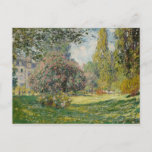 Claude Monet | Landscape: The Parc Monceau Postcard<br><div class="desc">Landscape  The Parc Monceau by Claude Monet � Bridgeman Images</div>