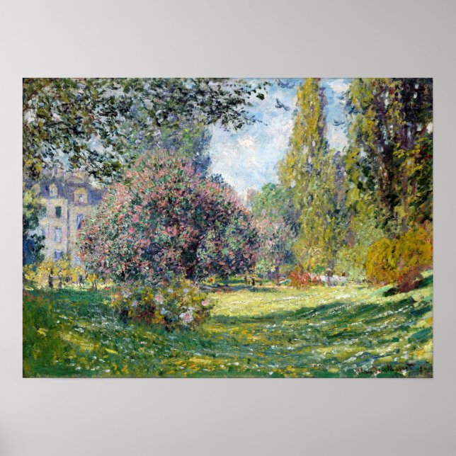 Claude Monet Landscape The Parc Monceau Poster (Front)
