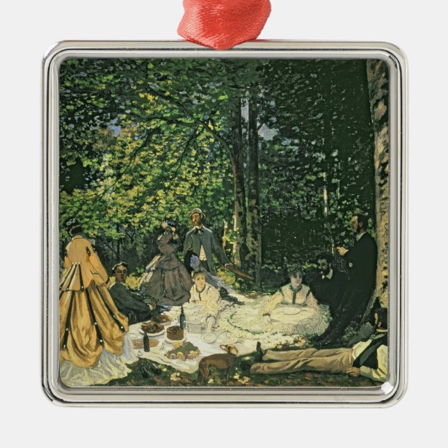 Claude Monet | Le Dejeuner sur l'Herbe, 1865-1866 Metal Ornament (Front)