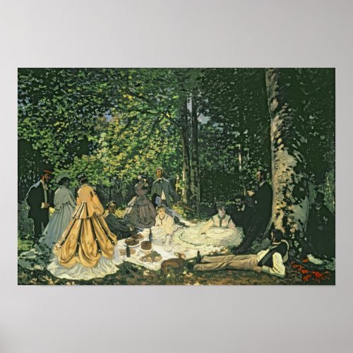 Claude Monet  Le Dejeuner sur lHerbe 1865_1866 Poster