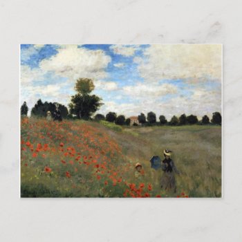 Claude Monet - Les Coquelicots Postcard by ZazzleArt2015 at Zazzle