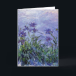 Claude Monet Lila Irises Card<br><div class="desc">Lilac Irises. Painted by Claude Monet circa 1914-17. 

This image is in the public domain.</div>