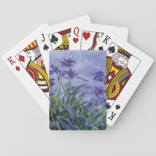 Claude Monet Lila Irises Poker Cards