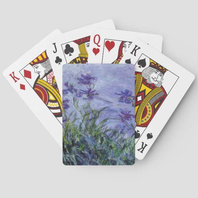 Claude Monet Lila Irises Poker Cards (Back)