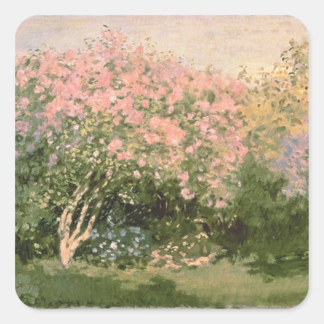 Claude Monet | Lilac in the Sun, 1873 Square Sticker (Front)