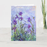 Claude Monet - Lilac Irises Card<br><div class="desc">Lilac Irises / Iris Mauves - Claude Monet,  1914-1917</div>