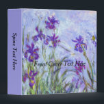 Claude Monet - Lilac Irises / Iris Mauves 3 Ring Binder<br><div class="desc">Lilac Irises / Iris Mauves - Claude Monet,  1914-1917</div>