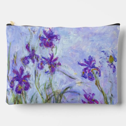 Claude Monet _ Lilac Irises  Iris Mauves Accessory Pouch
