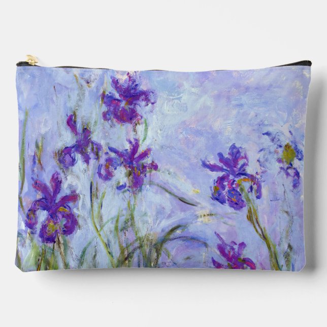 Claude Monet - Lilac Irises / Iris Mauves Accessory Pouch (Front)