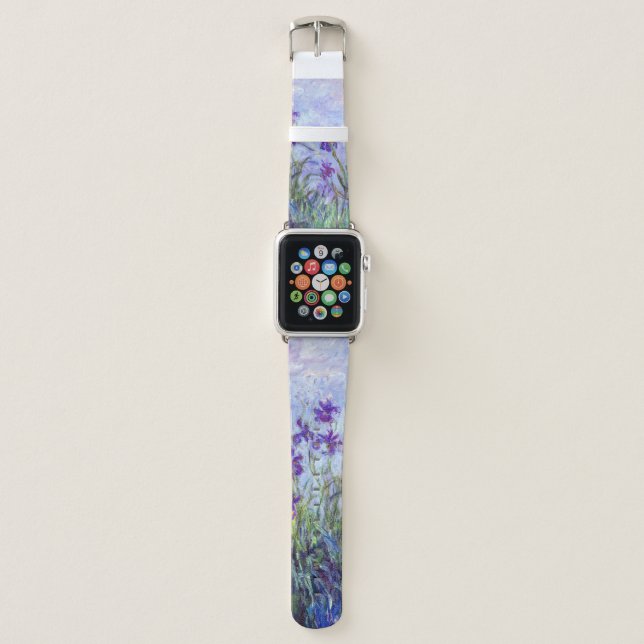 Claude Monet - Lilac Irises / Iris Mauves Apple Watch Band (Front)