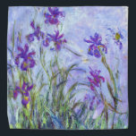 Claude Monet - Lilac Irises / Iris Mauves Bandana<br><div class="desc">Lilac Irises / Iris Mauves - Claude Monet,  1914-1917</div>