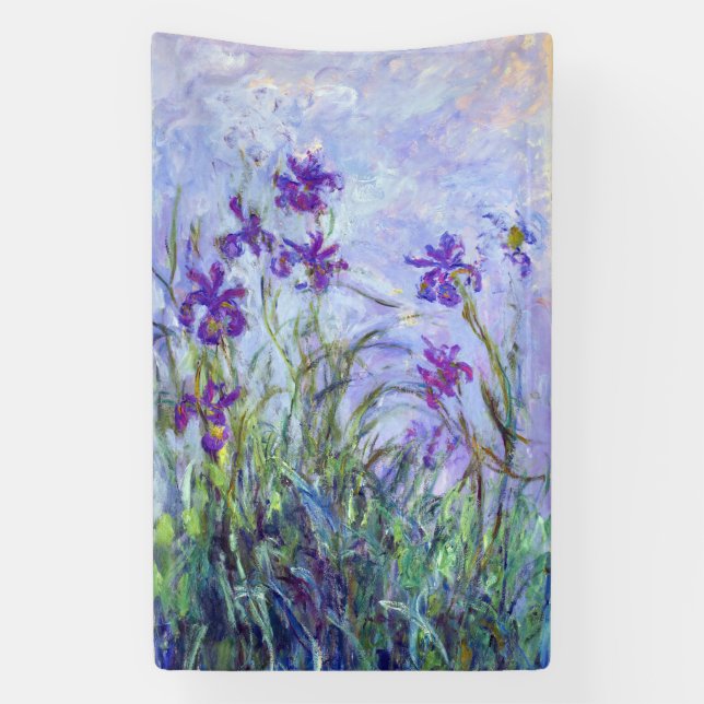 Claude Monet - Lilac Irises / Iris Mauves Banner (Vertical)