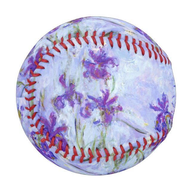 Claude Monet - Lilac Irises / Iris Mauves Baseball (Front Left)