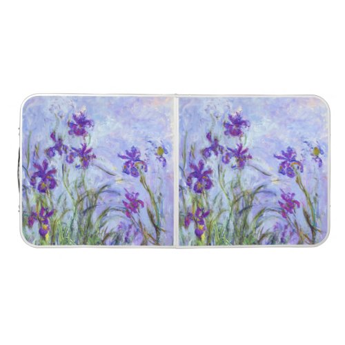 Claude Monet _ Lilac Irises  Iris Mauves Beer Pong Table