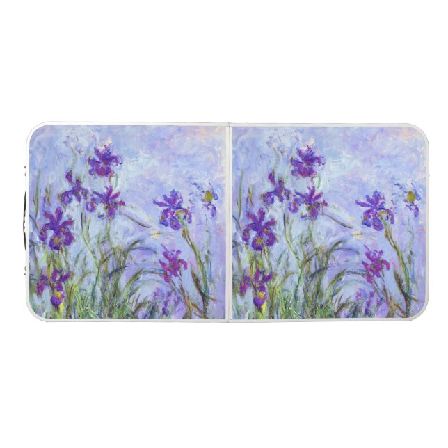Claude Monet - Lilac Irises / Iris Mauves Beer Pong Table (Top)