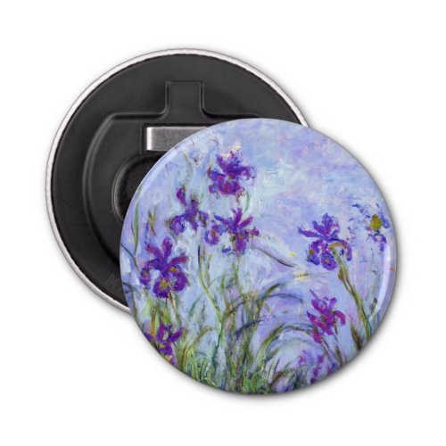 Claude Monet _ Lilac Irises  Iris Mauves Bottle Opener