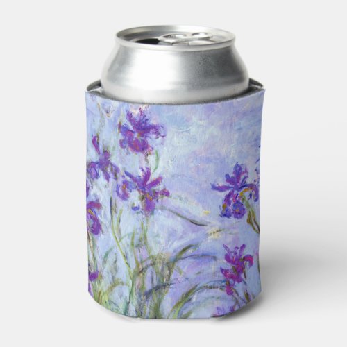 Claude Monet _ Lilac Irises  Iris Mauves Can Cooler